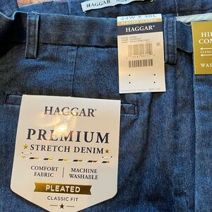 New Haggar Denim Big & Tall Pleated pants